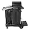 Rubbermaid Commercial Exec Hi Security Janitorial Cleaning Cart, 23.1w x 39.6d x 27.5h, Blk 1861427 - alternate 3